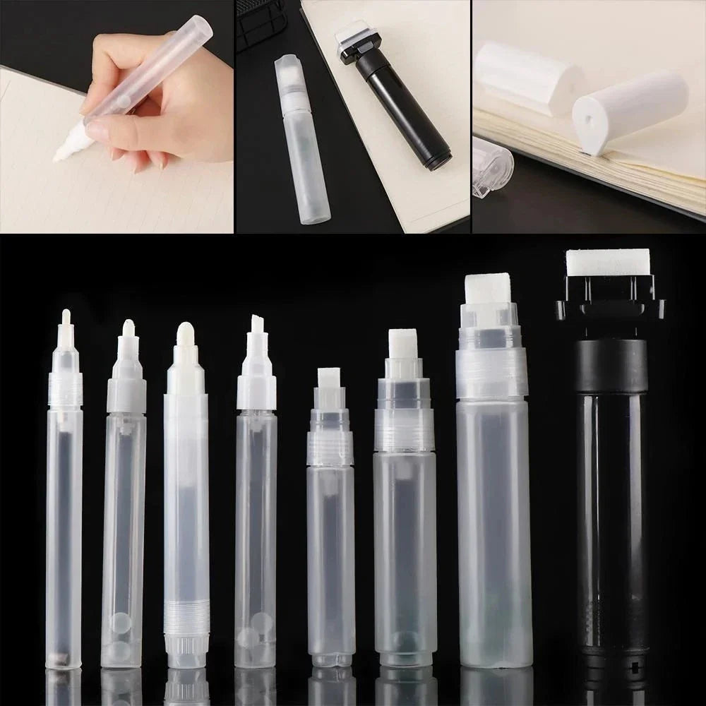 Plastic Empty Pen Rod Tubes – 0.5 to 30mm Barrels for Graffiti, Liquid Chalk, Paint Marker Accessories