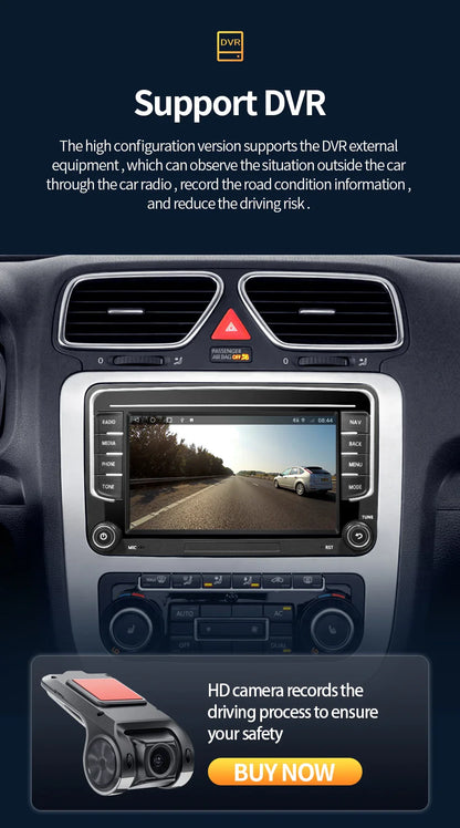 GRANDnavi Android 13 Car Radio GPS - 2Din Multimedia Player for VW, Skoda Octavia, Golf 5/6, Passat B6, Polo, Jetta