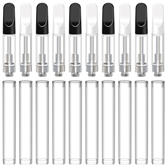20PCS Empty 1.0ML Glass Ceramic Storage Cartridges – Easy to Refill