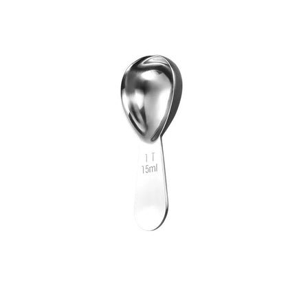 Stainless Steel Coffee Measuring Spoons — Graduated 15ml & 30ml Scoop for Beans, Tea, Sugar & Barista Tools