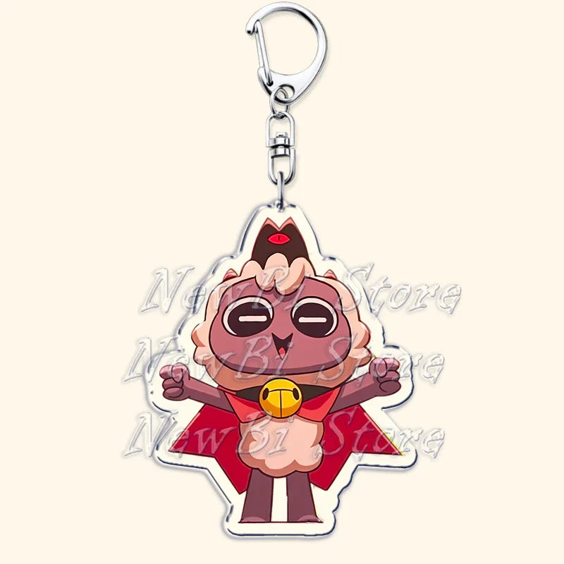 Funny Dark Video Game Sheep Keychain – Cute Lamb & Goat Bag Accessory Gamer Gift