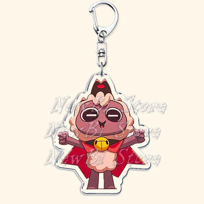 Funny Dark Video Game Sheep Keychain – Cute Lamb & Goat Bag Accessory Gamer Gift