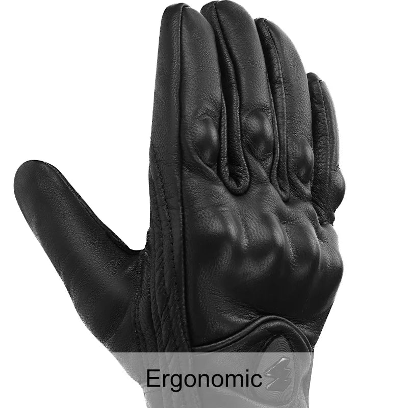 3XL Goatskin Leather Motorcycle Gloves – Men & Women Moto Gloves for Electric Bikes