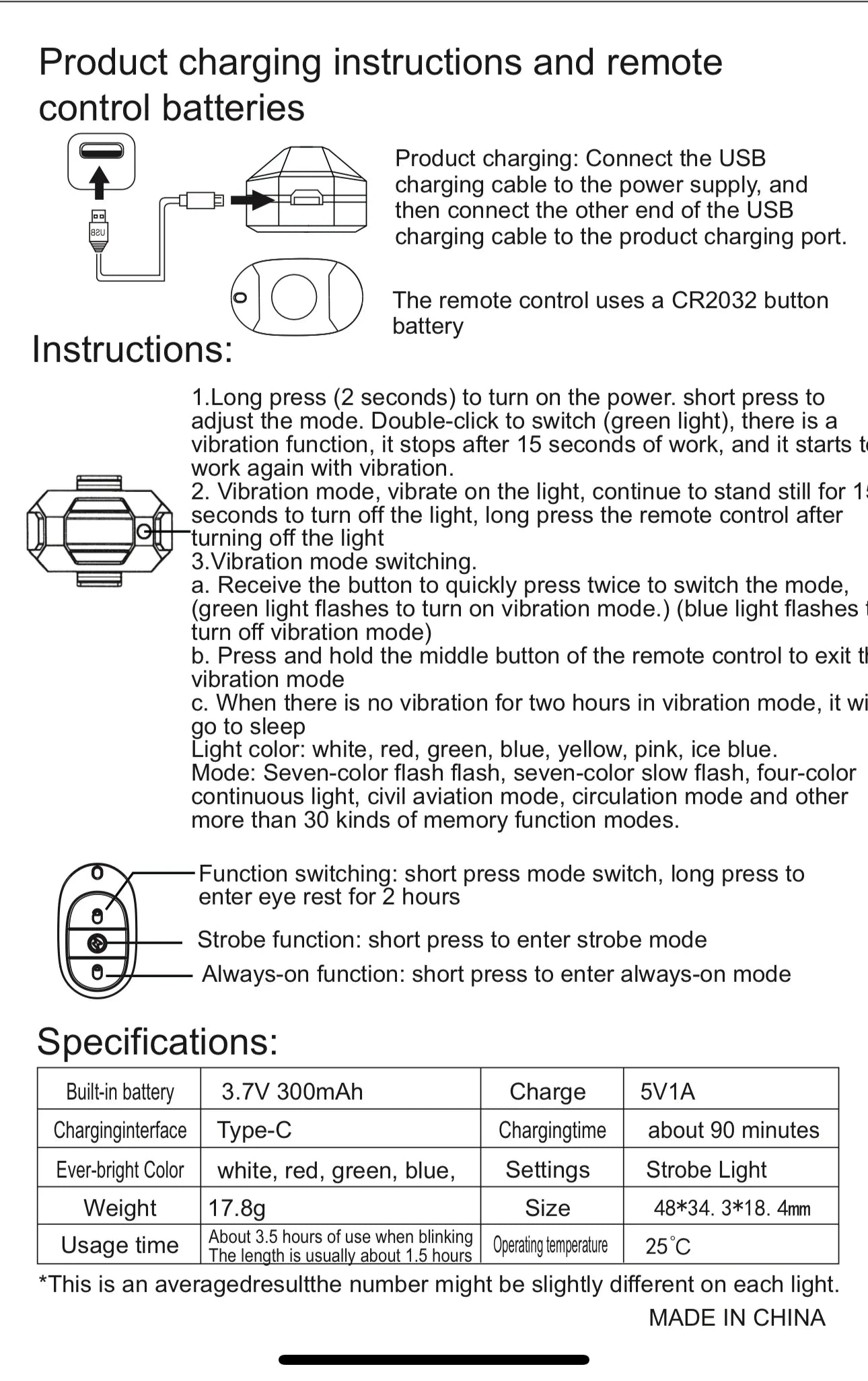 Donwof M3 Car & Motorcycle Strobe Light – Waterproof LED Anti-Collision Warning with Remote