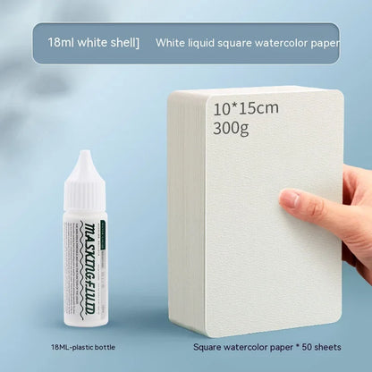 Art Masking Fluid – 18/30/75ml Stay White Cover Liquid for Watercolor Painting, School & Office Art Supplies
