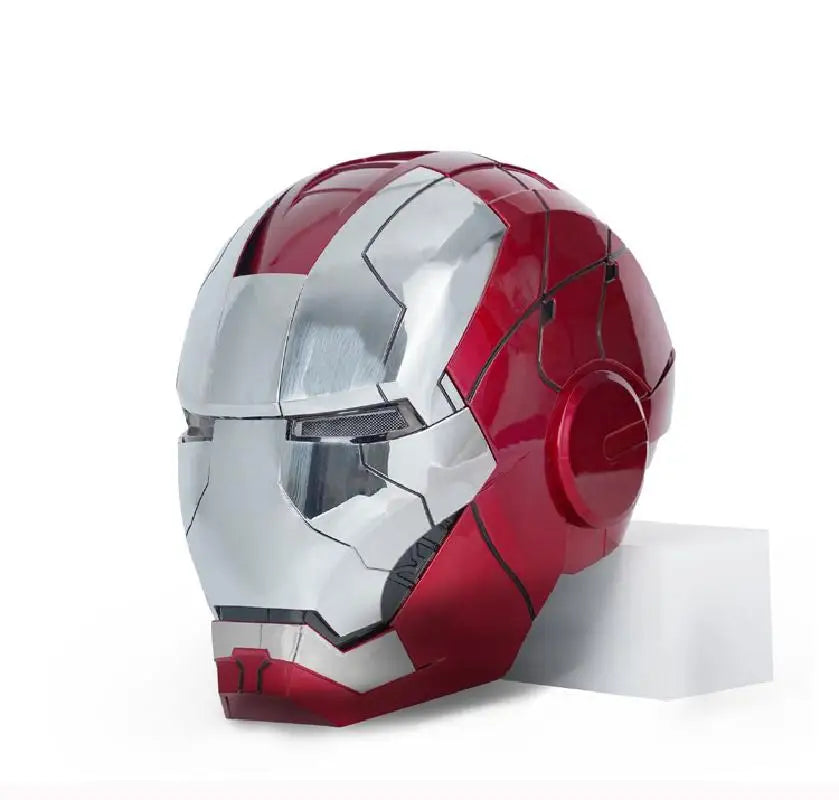 1:1 Iron Man Helmet Mk5 to Mk50 – Avengers War Machine Cosplay with Electric Open/Close, English Voice & Remote Control, Christmas Gift Toy