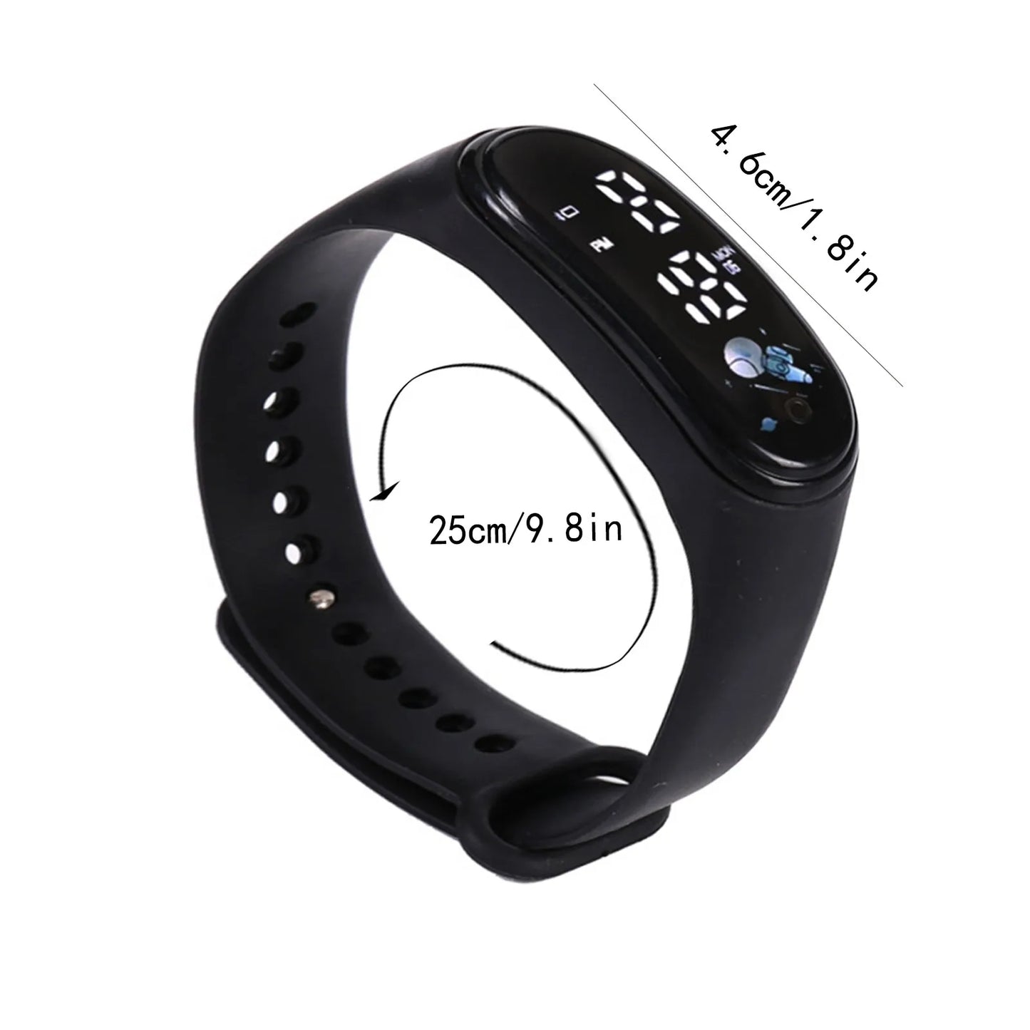 Kawaii Waterproof Smart Watch for Kids – Fashionable Outdoor Sports Digital Watch for Boys & Girls – Silicone Montre Enfant