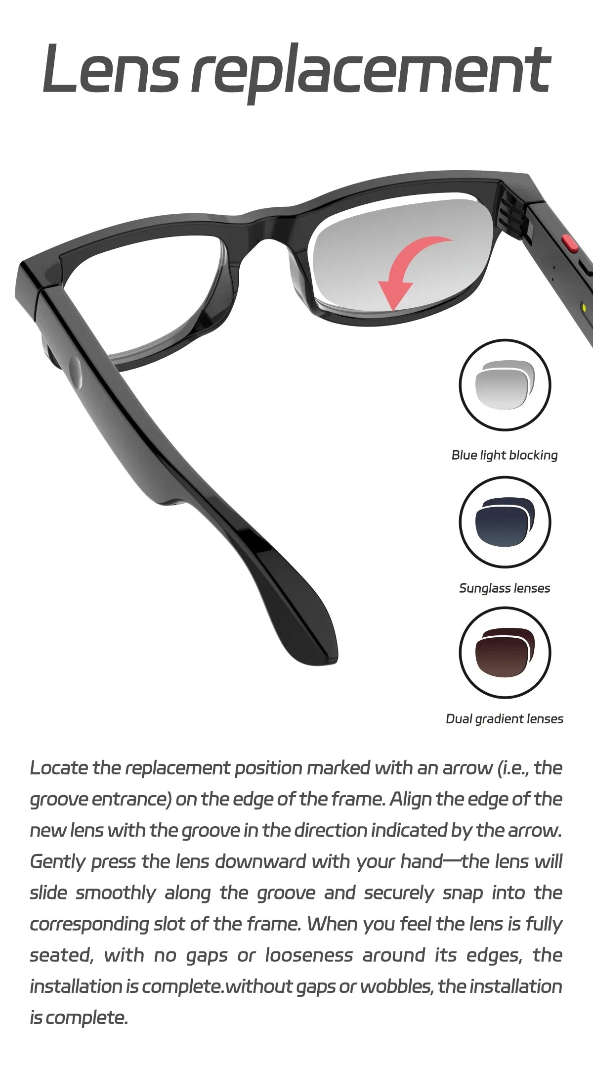 500W AI Smart Camera Sunglasses 3-in-1 Lens HD1080P ChatGPT Voice Control WiFi Bluetooth Intelligent Glasses