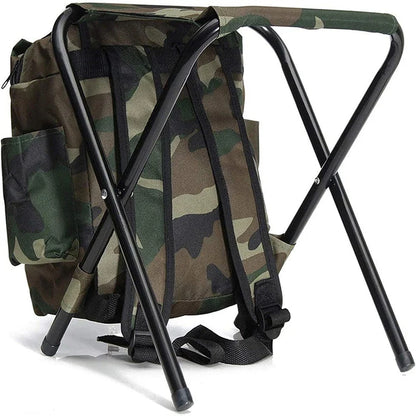 Camping Folding Chair – Lightweight Outdoor Fishing Stool, Portable Tourist Backpack Seat for Nature Hikes