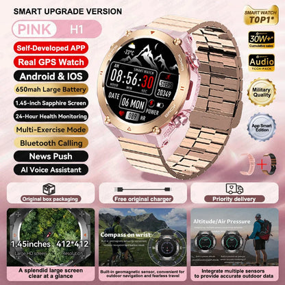 2025 Xiaomi GPS Sports Smartwatch — Waterproof Fitness Tracker with Bluetooth Call & 650mAh Battery for Men & Women