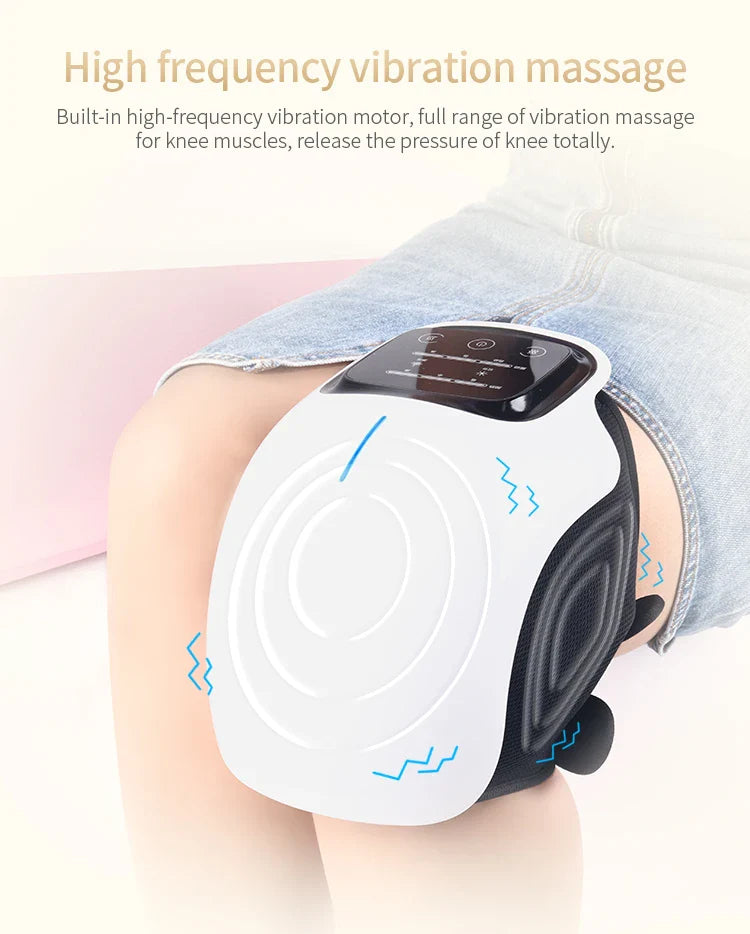 Multifunctional Smart Cordless Knee Massager – Vibration Therapy Device for Joint Pain Relief