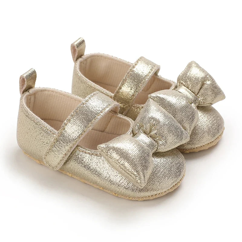 Infant Princess Pre-Walker Shoes - Bowknot Soft Sole Sandals for Baby Girls 0–1 Year