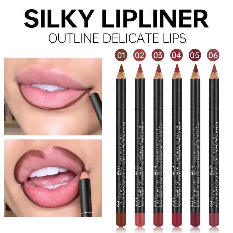 Luxury Matte Lip Liner – Long-Lasting Smooth Lip Pencil for Precise Outline & Full Coverage, Versatile Shades