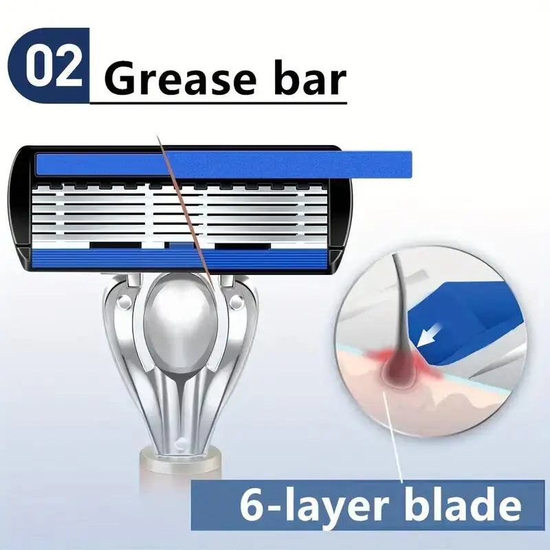 Classic 6-Layer Safety Razor – Manual Shaver for Men’s Shaving & Women’s Hair Removal