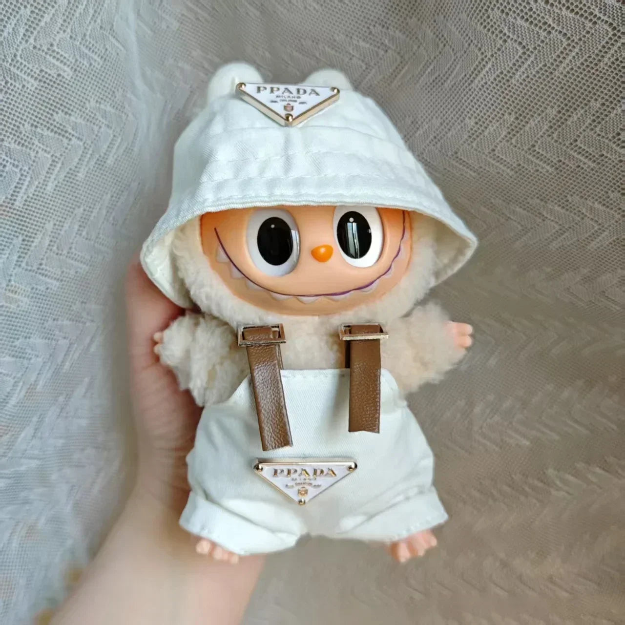 17cm Labubu II Mini Doll Clothes Set – Outfit, Hat, Bag & Shoes Accessories for Sitting Party Play