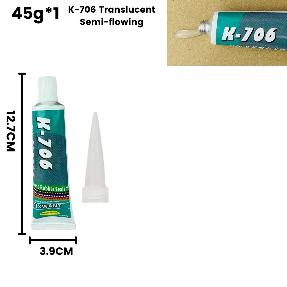K-703/704/705/706 RTV Silicone Adhesive - 45g Industrial Rubber Sealant for Electronics & Components