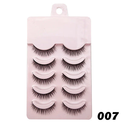 Manga Style Soft Natural False Eyelashes Wispy Thick Daily Wear Makeup Lashes