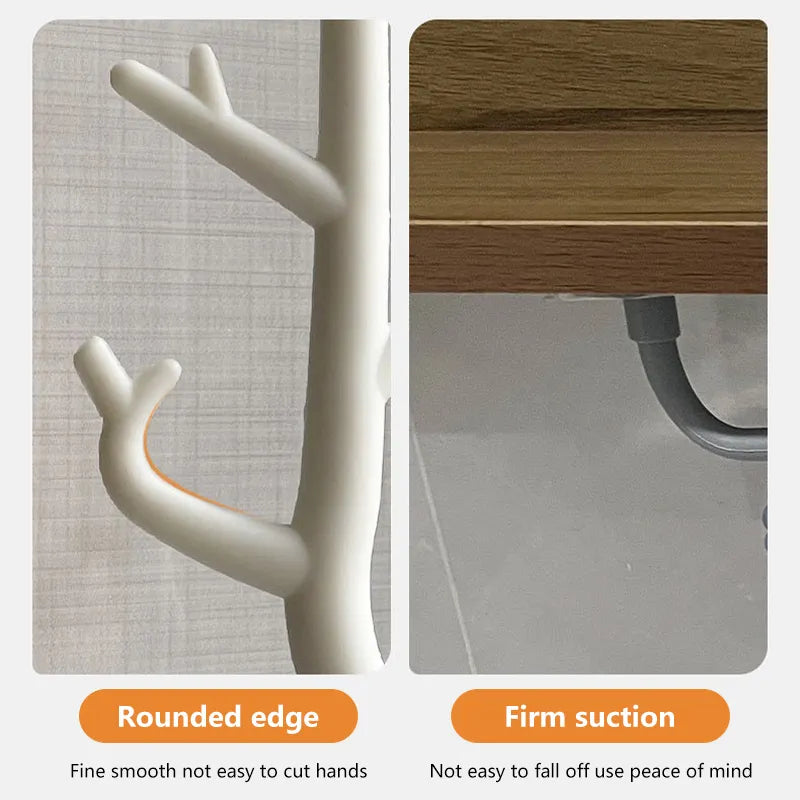 Branch Hook Wall Decor Key Holder - Stylish Coat Rack Hanger and Home Storage Organizer