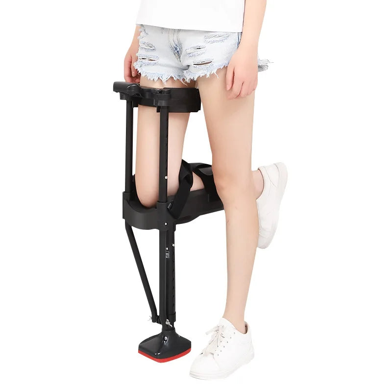 Ergonomic Hands-Free Knee Crutch — Adjustable Adult Mobility Aid for Walking Support