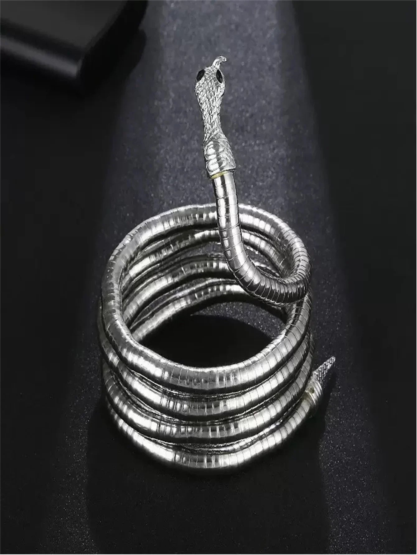 Metal Snake Hair Chain - Creative Wrap-Around Hairband & DIY Necklace Accessory with Open Design