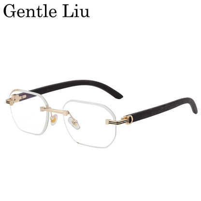 Vintage Square Rimless Sunglasses for Men 2026 – Luxury Frameless Punk Style UV400 Anti Blue Light Eyewear & Prescription Glasses