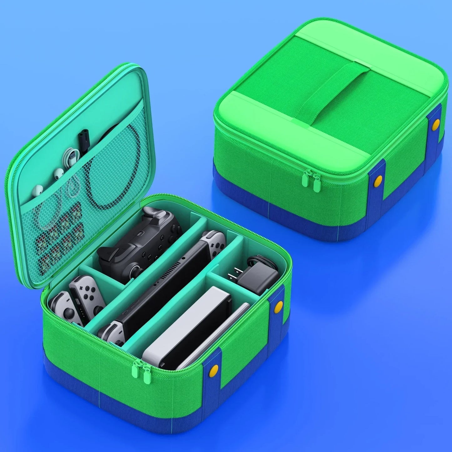 Large Storage Case for Nintendo Switch OLED — Portable Carrying Bag for Console, Pro Controller & Switch/Switch Lite Accessories