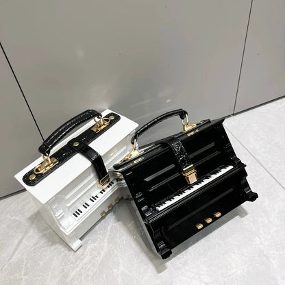Luxury Designer Piano-Shaped Handmade Crossbody Shoulder Bag for Women – Elegant Purse, Messenger & Banquet Bag