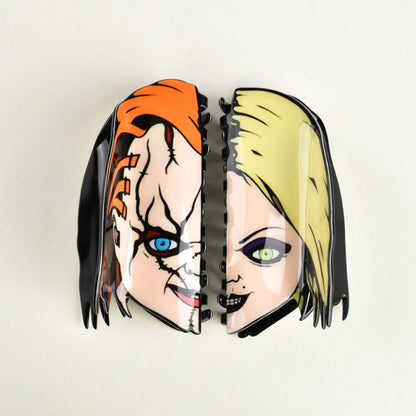 New Horror Series Hair Clips — Acrylic Claw Clips with Clown, Crab, and Shark Designs, Halloween Hair Accessories for Women