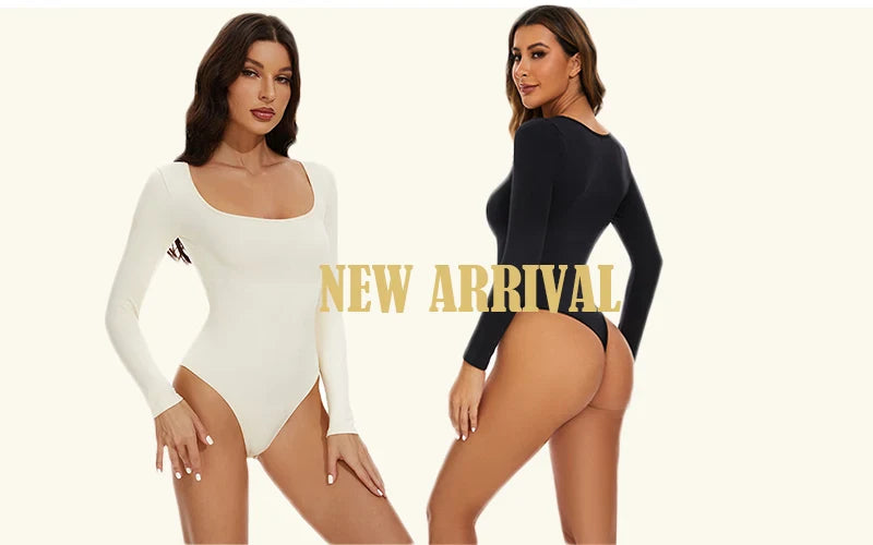 GUUDIA Ribbed Tummy Control Jumpsuit – Light Compression Daily Shaper Bodysuit with Open Crotch Shapewear Design