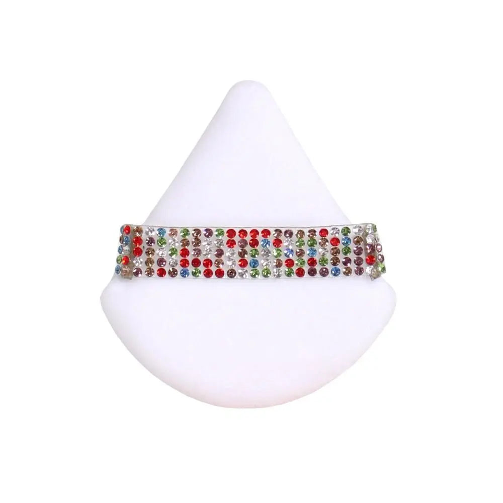 Diamond Triangle Velvet Powder Puff – Soft Makeup Sponge for Smooth Facial Foundation Application