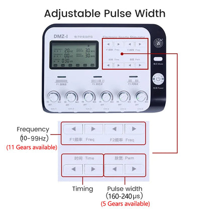 6-Output Channel TENS Muscle Electrostimulator - Physiotherapy Body Massager, Electroacupuncture Needle Patch Machine