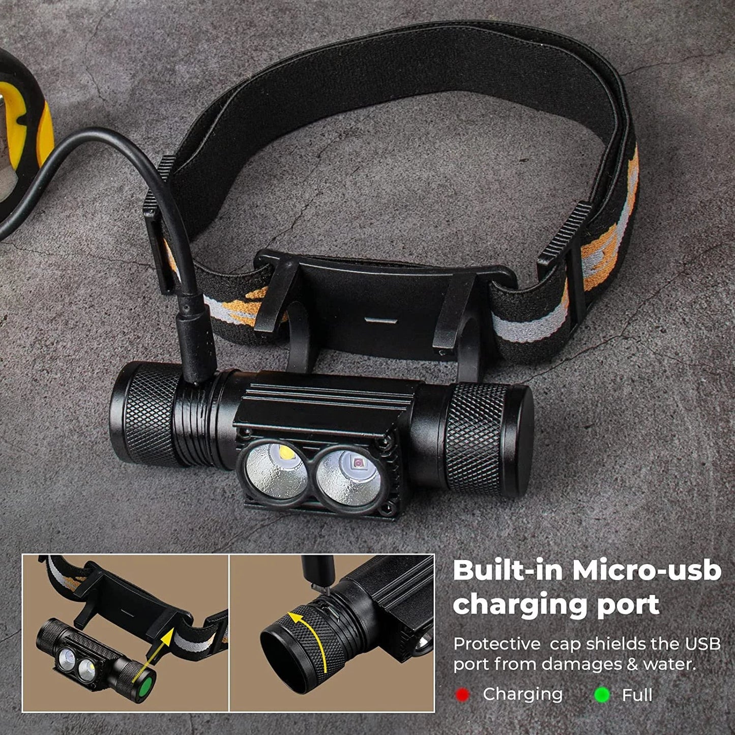 H25LR Rechargeable LED Headlamp – High CRI, Lightweight, Bright White & 660nm Deep Red Light Flashlight