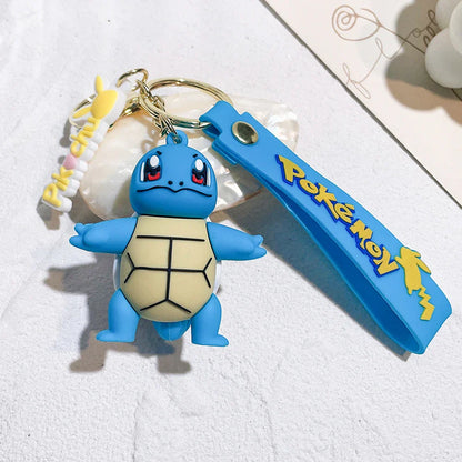 Pokemon Keychain – Pikachu, Charmander & Psyduck Anime Toy, Kawaii Cartoon Doll Pendant for Car, Bag, Kid Gift