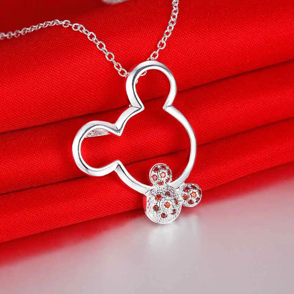 925 Sterling Silver Zircon Pendant Necklace - Elegant Women’s Jewelry Gift For Student Girlfriend And Wedding