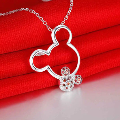 925 Sterling Silver Zircon Pendant Necklace - Elegant Women’s Jewelry Gift For Student Girlfriend And Wedding