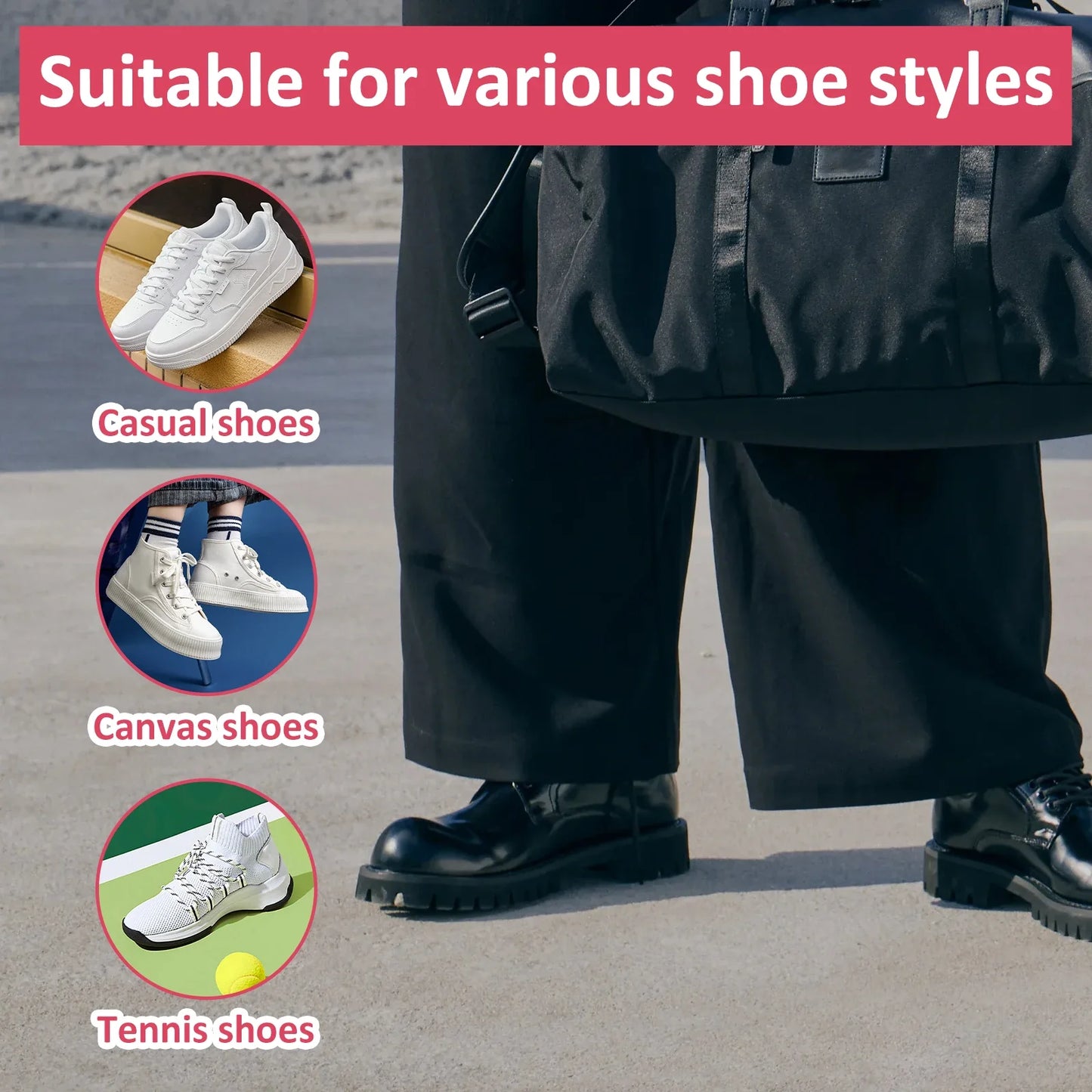 1/2 PCS Universal Adjustable Shoe Stretcher – Boot & Sneaker Widener with Steel Shaft for Men and Women