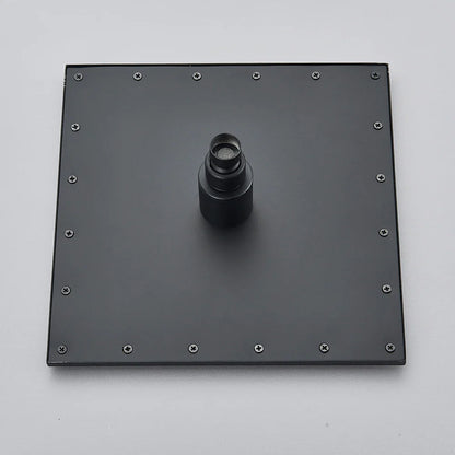 Black Ceiling Mounted LED Rainfall Shower Head – Intelligent Remote Control Concealed Waterfall Tap