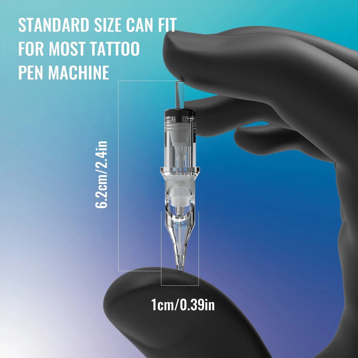 20/50PCS Transparent Tattoo Cartridge Needles — Disposable Sterilized RL RS M1 CM for Tattoo Machine Pen
