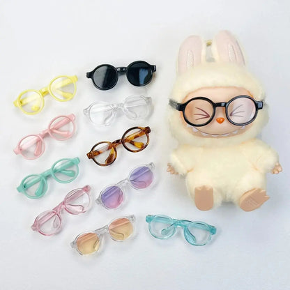 Labubu Doll Glasses – Cute Plastic Accessory for 10/15cm Cotton & Ropa Dolls