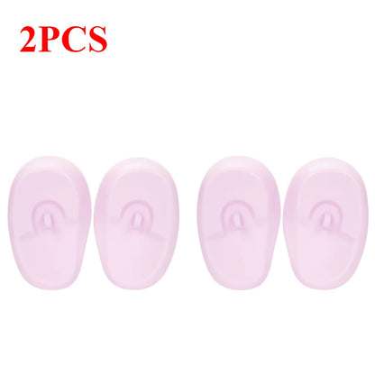 Silicone Ear Covers - Waterproof Hairdressing Ear Caps, Earmuffs for Shower, Salon, Bathing & Spa Use