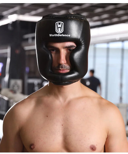 WOSWEIR Kickboxing Helmet – PU Protective Gear for Karate, Muay Thai, MMA, Sanda & Boxing – Adult & Kid Training Equipment