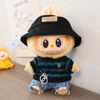Labubu 15-17cm Blind Box Keychain Doll Outfit – Sweater & Glasses Accessory Set