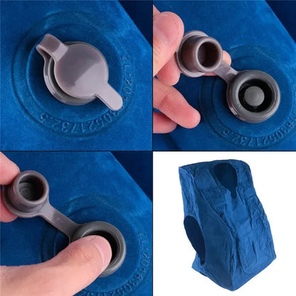 Inflatable Air Cushion Travel Pillow - Headrest with Chin Support for Airplane, Office Rest, and Neck Nap