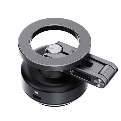 Magnetic Vacuum Adsorption Car Mount – Foldable 360° Rotating Aluminum Alloy Phone Holder for Smartphones