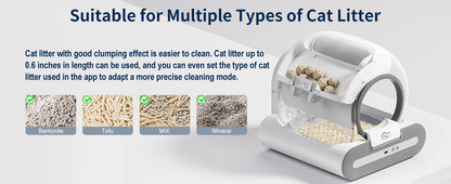 DOEL Automatic Self-Cleaning Cat Litter Box – App-Controlled Smart Toilet with Litter Mat for Multiple Large Cats