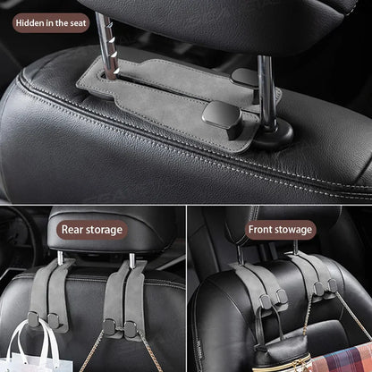 SEAMETAL Car Seat Headrest Hook – Multi-Use Back Seat Organizer & Hanger for Handbags, Purses, Bags & Clothes