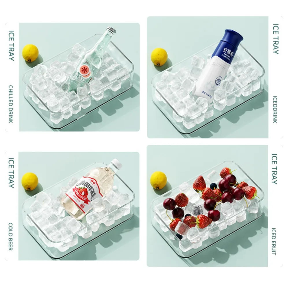 Food-Grade Silicone Ice Molds – Baby & Home Ice Storage Boxes with Lid, Freezing Kitchen Tools