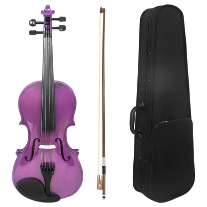 IRIN Acoustic Violin V-10 - Solid Wood Fiddle String Instrument Set with Case, Bow & Accessories for Beginners and Students