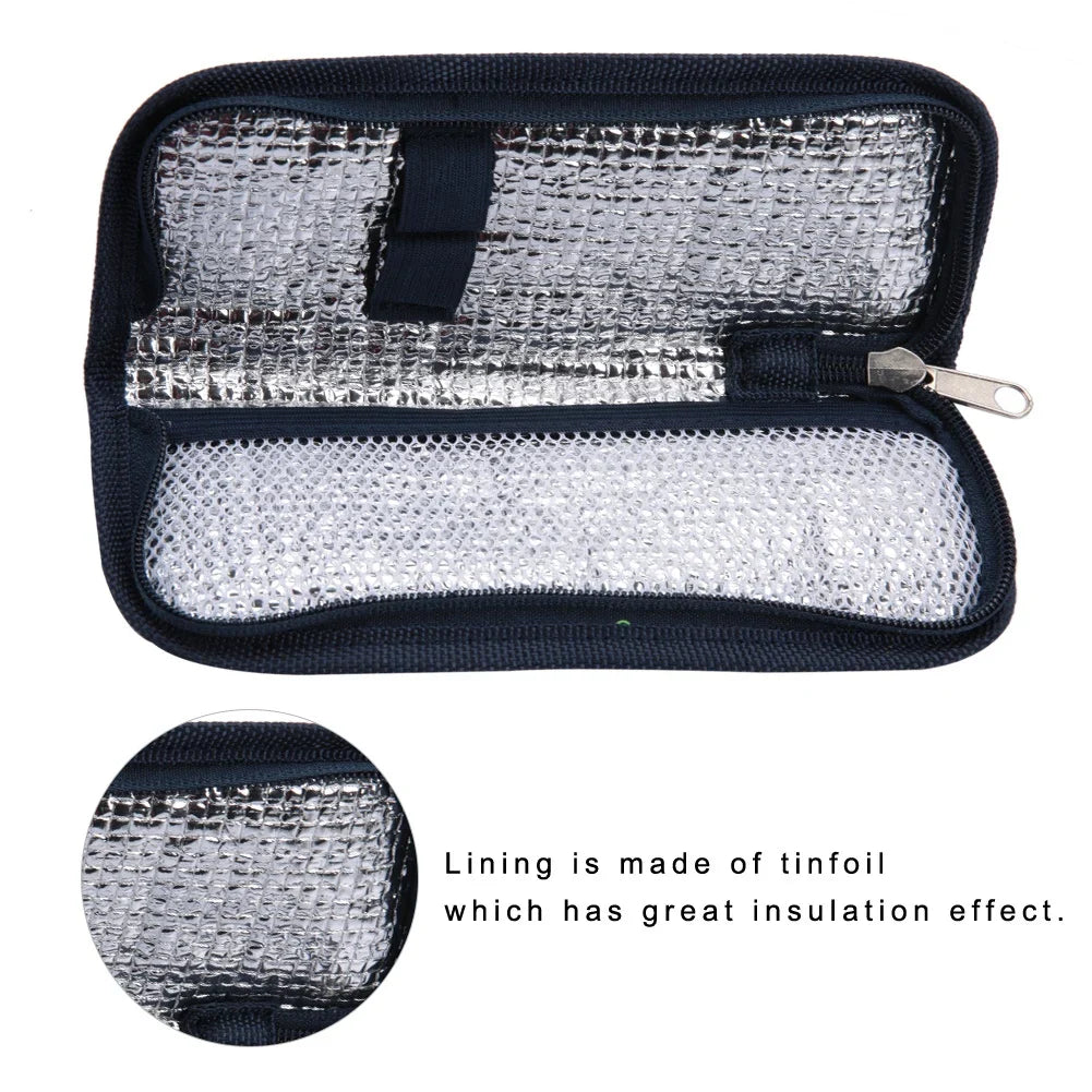 Portable Diabetic Insulin Cooler Bag – Insulin Case Organizer, Travel Insulated Case for Diabetic Patients