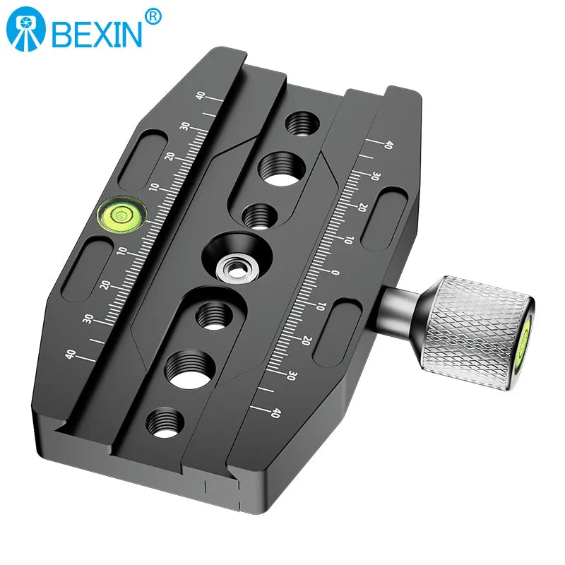 BEXIN Aluminum Arca-Swiss Quick Release Clamp – 50/70/90/110mm Tripod Ball Head Mount for Camera & Monopod Support